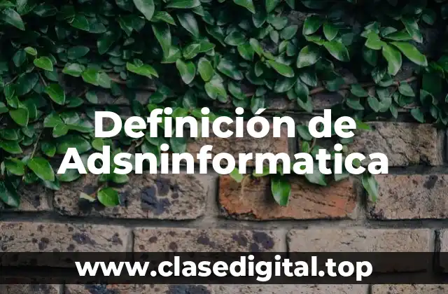 Definición de Adsninformatica