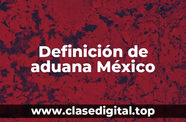 Definición de aduana México