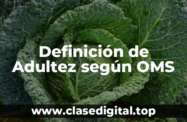 Definición técnica de adultez