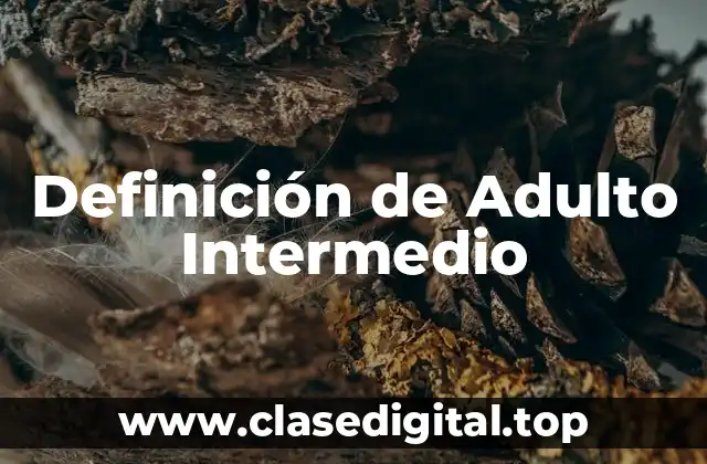 Definición de Adulto Intermedio