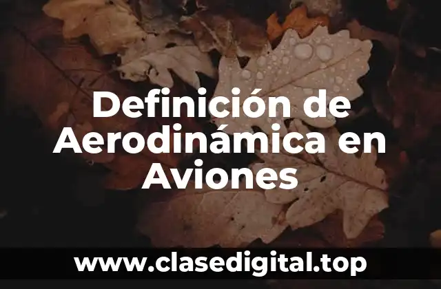 Definición de Aerodinámica en Aviones