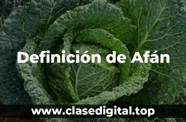 Definición de Afán