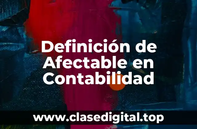 Definición de Afectable en Contabilidad