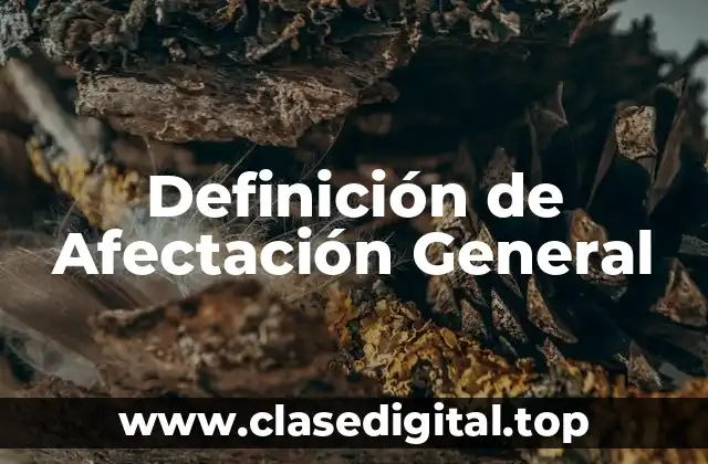 Definición de Afectación General