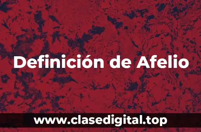 Definición de Afelio