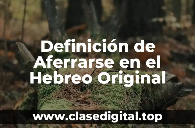 Definición de Aferrarse en el Hebreo Original
