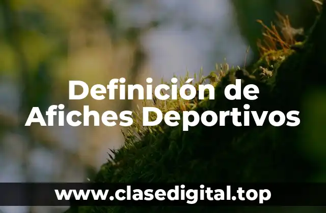 Definición de Afiches Deportivos
