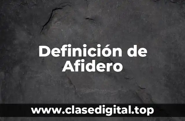 Definición de Afidero