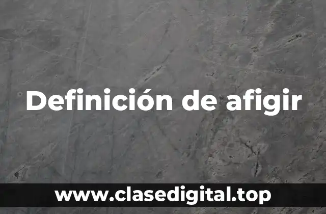 Definición de afigir