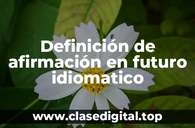 Definición de afirmación en futuro idiomatico