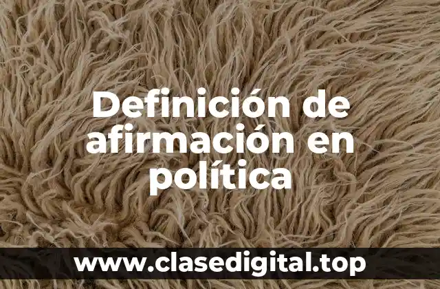 Definición de afirmación en política