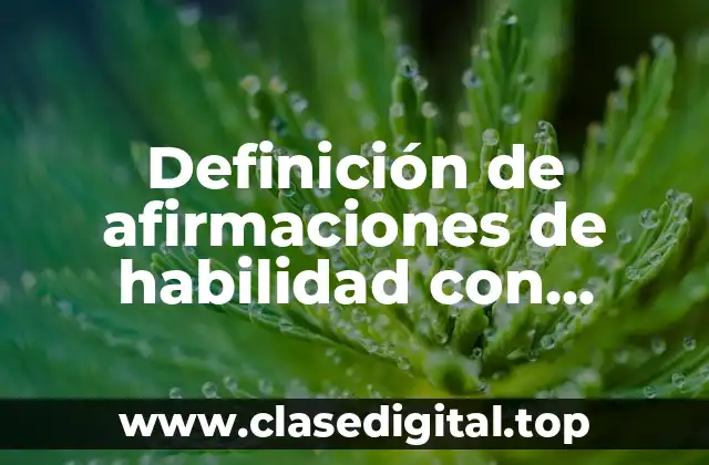 Definición de afirmaciones de habilidad con auxiliar could