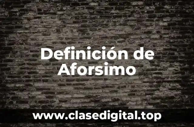 Definición técnica de Aforsimo