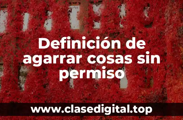 Definición de agarrar cosas sin permiso