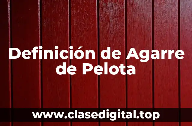 Definición de Agarre de Pelota