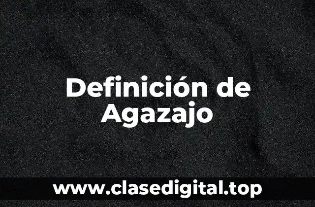Definición de Agazajo