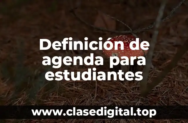 Definición de agenda para estudiantes