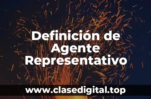 Definición de Agente Representativo