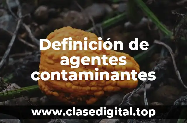 Definición técnica de agente contaminante