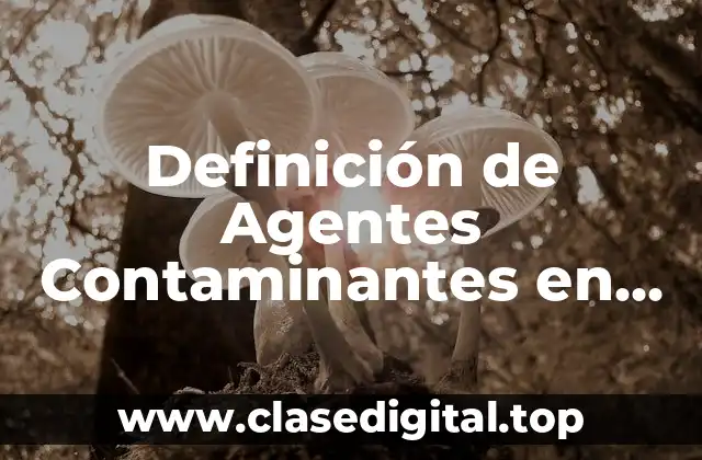 Definición de Agentes Contaminantes en Química
