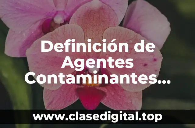 Definición de Agentes Contaminantes Químicos