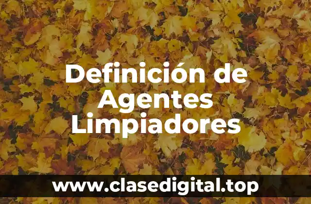 Ejemplos de Agentes Limpiadores