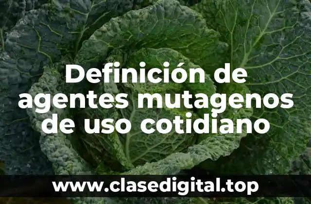Definición de agentes mutagenos de uso cotidiano