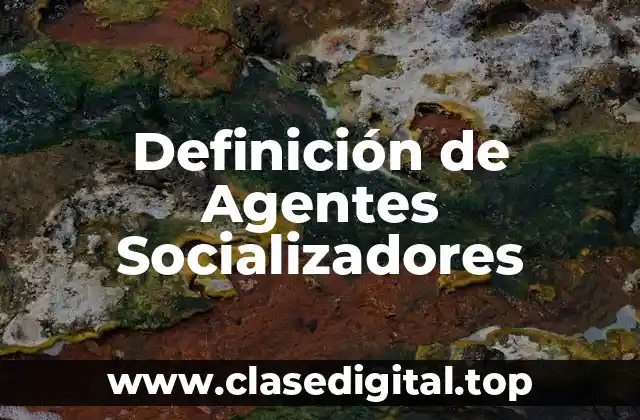 Definición de Agentes Socializadores
