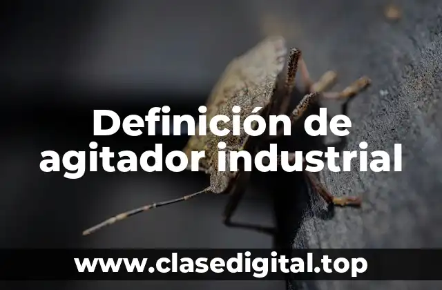 Definición de agitador industrial