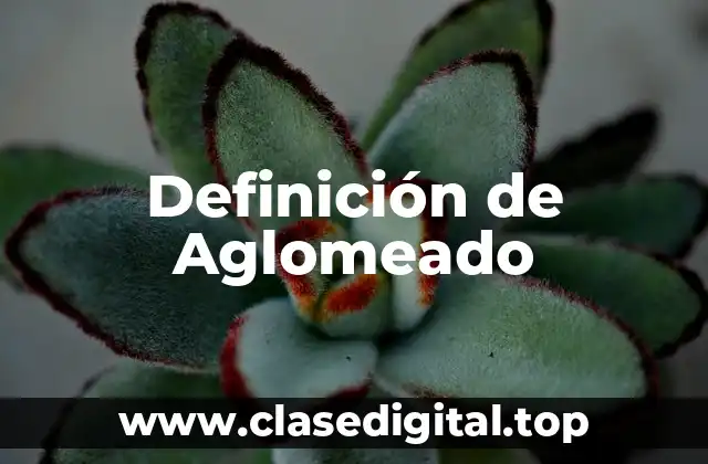 Definición de Aglomeado