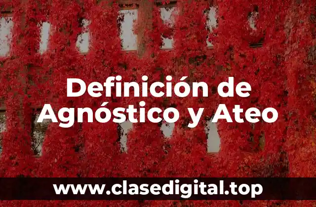 Definición de Agnóstico y Ateo