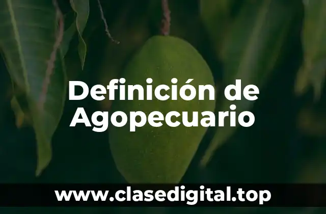 Definición de Agopecuario