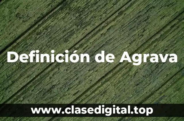 Definición de Agrava