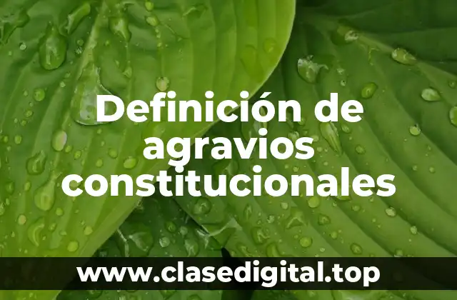 Definición de agravios constitucionales