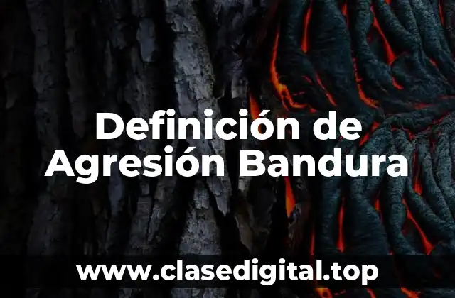 Definición de Agresión Bandura