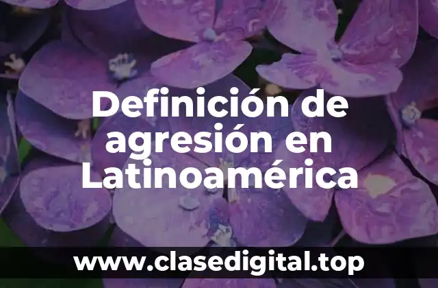 Definición de agresión en Latinoamérica