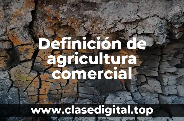 Definición de agricultura comercial
