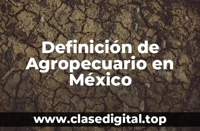 Definición de Agropecuario en México