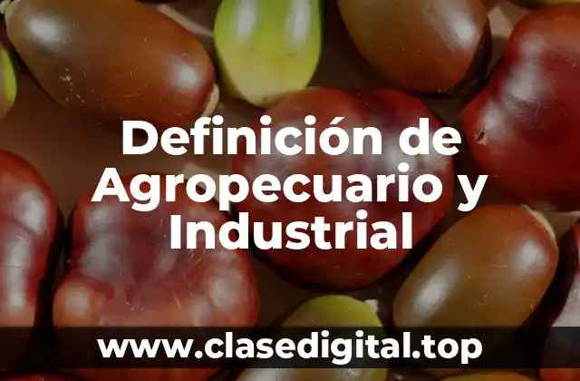 Definición de Agropecuario y Industrial