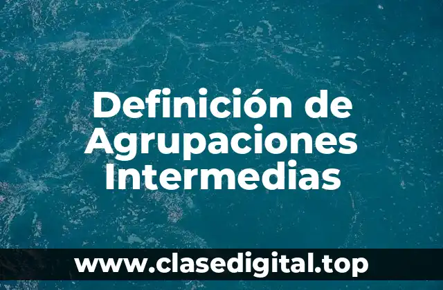 Definición de Agrupaciones Intermedias