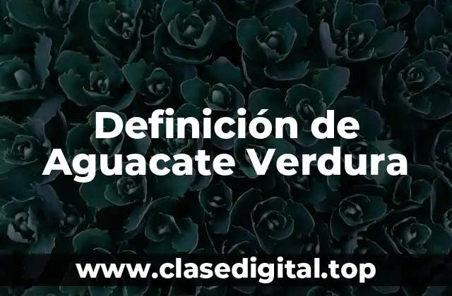 Definición de Aguacate Verdura