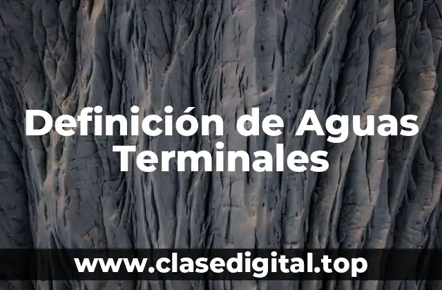 Definición de Aguas Terminales