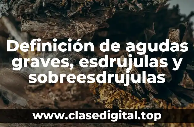 Ejemplos de agudas graves, esdrujulas y sobreesdrujulas