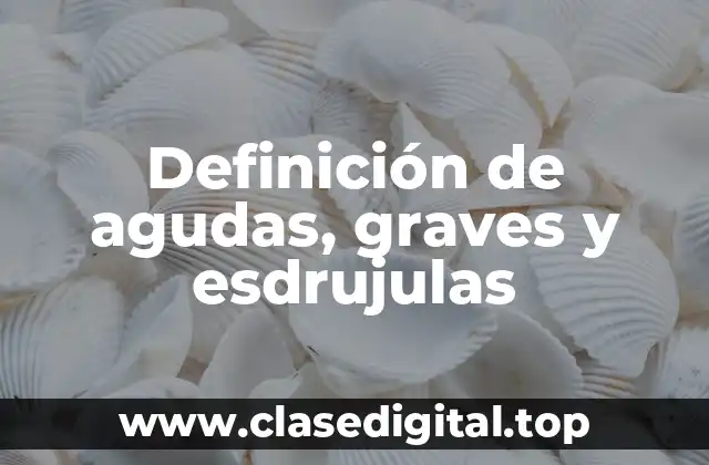 Ejemplos de agudas, graves y esdrujulas