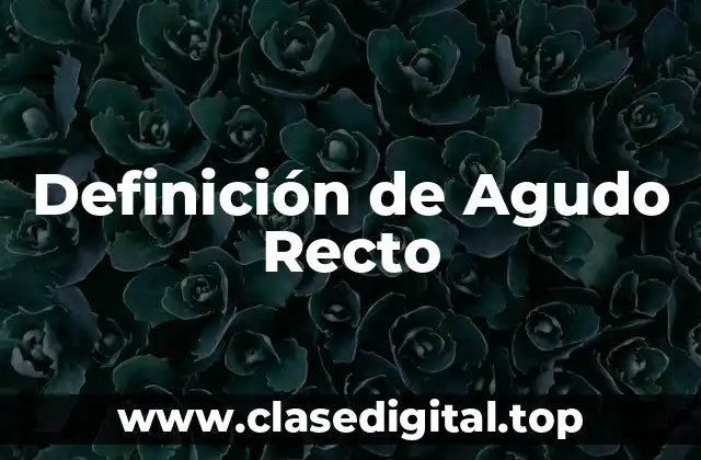 Definición de Agudo Recto