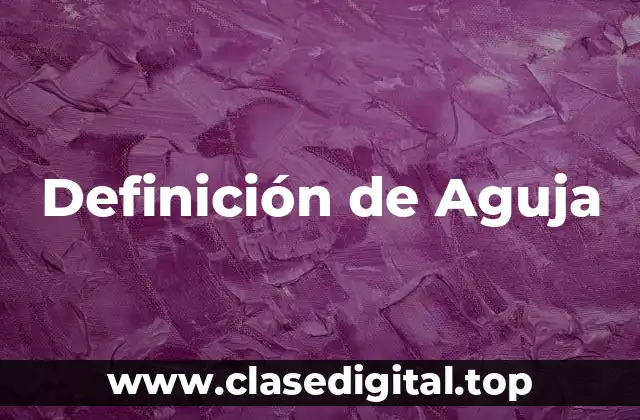 Definición de Aguja