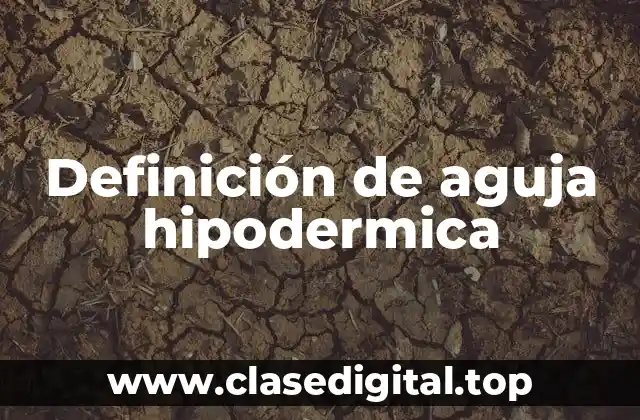 Definición de aguja hipodermica