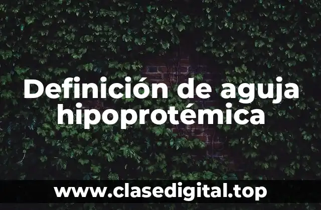 Ejemplos de aguja hipoprotémica
