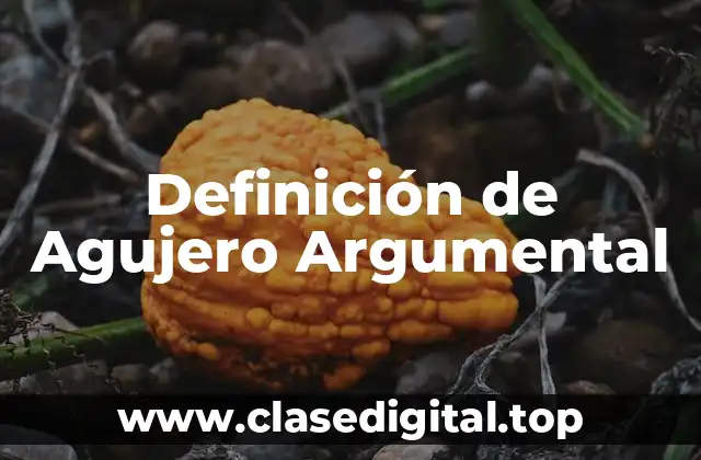 Definición de Agujero Argumental