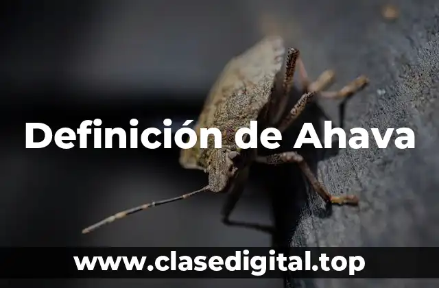 Definición de Ahava